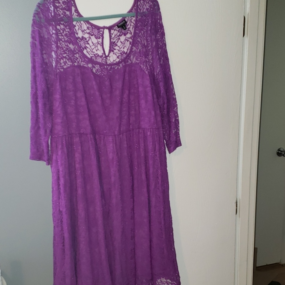 Purple lace dress